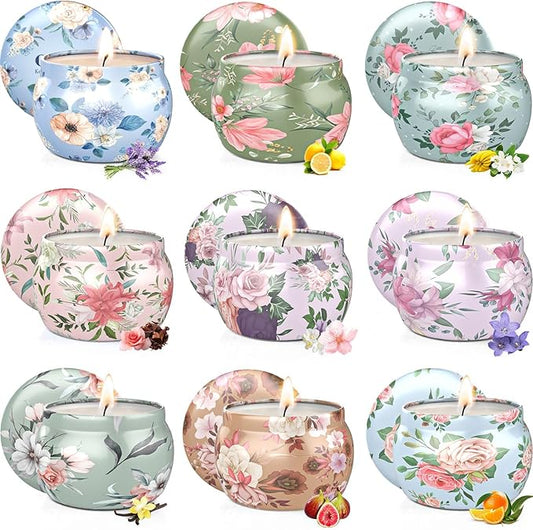 BlissfulOasis Scented Candles Set, 22.5 oz 9 Pack Candles for Home Scented, 135-180 Hours Candle Present Set for Men and Women, Scented Candles Present Set for Birthday, Valentine's Day, Christmas