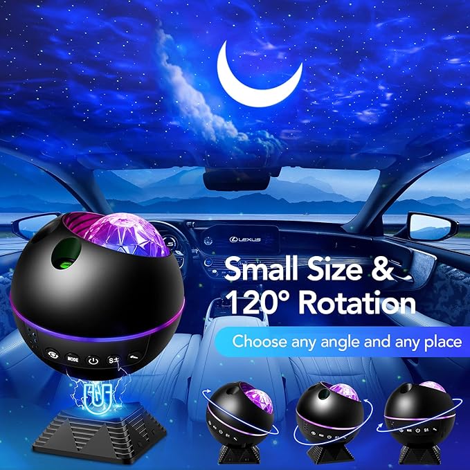 One Fire Star Projector Lights for Bedroom, 43 Lighting Modes Galaxy Star Projector Night Light,Remote Timer Clouds Lamp for Kids Room Decor,360° Rotation LED Christmas Gifts for Kids Teen,Black