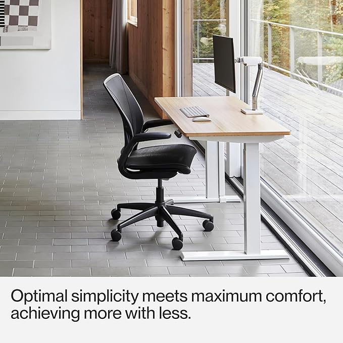 Humanscale World LM Poppy Seed Catena Mesh Ergonomic Office Chair for Desk with Poppy Seed Mesh Seat, Adjustable Simple Desk Chair, Gray Frame