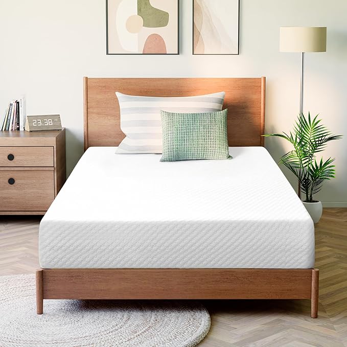 GAESTE 8 Inch Twin Cooling Gel Memory Foam Mattress for Cool Sleep Medium Firm CertiPUR-US Certified Foam, Mattress in a Box Pressure Relief Removable Cover No Fiberglass (Twin, 8 in)