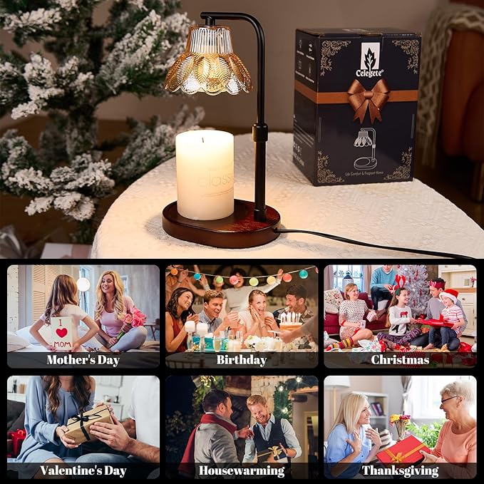 Candle Warmer Lamp with Timer and Dimmer-Candle Warming Lamp for House Warming Gifts,Brithday Gifts for Women Mom,Adjustable Height for Wax Warmer Lamp,Home Decor