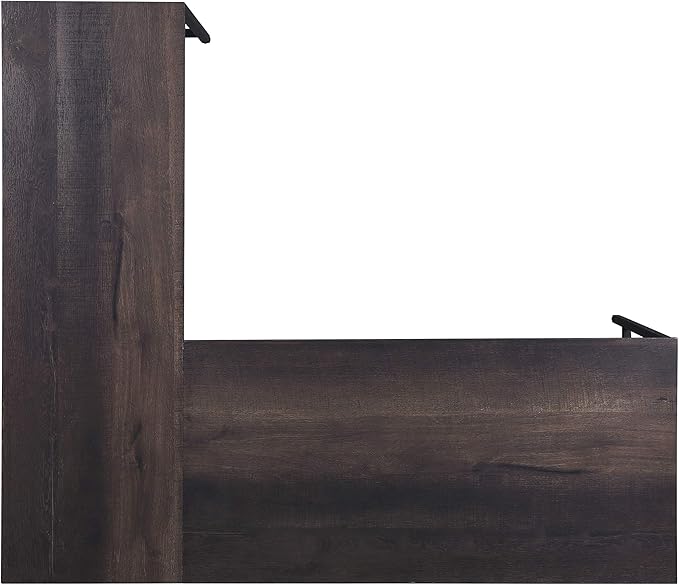 OSP Home Furnishings Contempo L-Shaped Desk, Ozark Ash