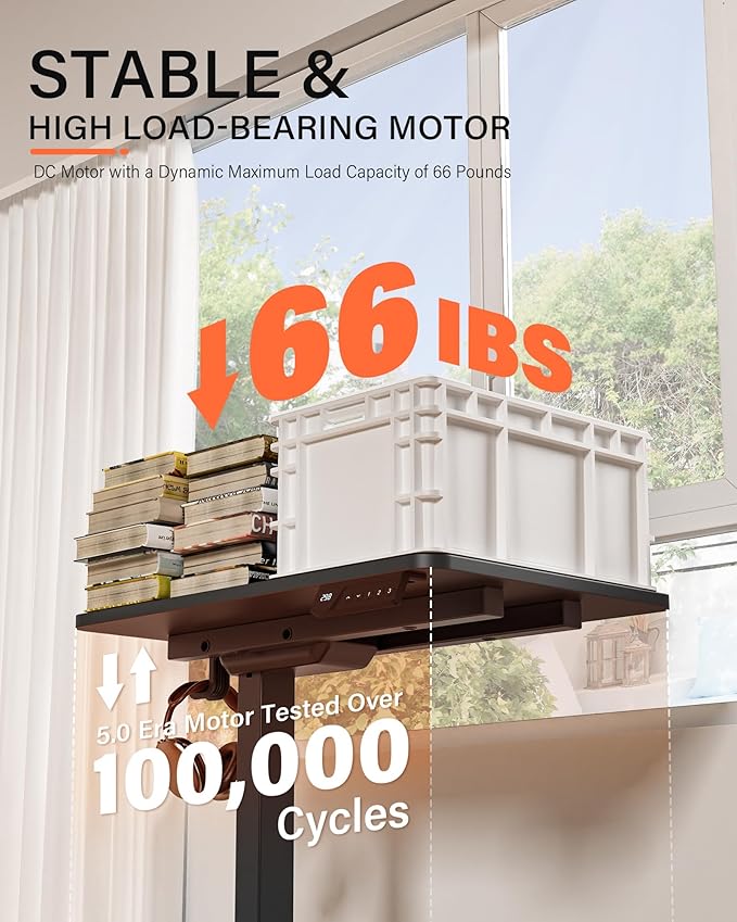 FiCiHi Small Electric Standing Desk - Adjustable Height Bedside Laptop Table with Wheels, Mobile, Portable Rolling Computer Workstation Sit Stand Table for Home Office, Sofa, Couch Use (28x16, Black)