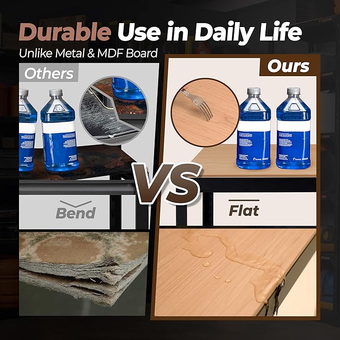 HOMEDANT House 5 Tier Laminated Metal Shelving Unit Adjustable Storage Utility Rack Heavy Duty Shelves Organization Multipurpose Shelf Kitchen Garage Pantry Closet (3, (L) 48.1" W, Black)