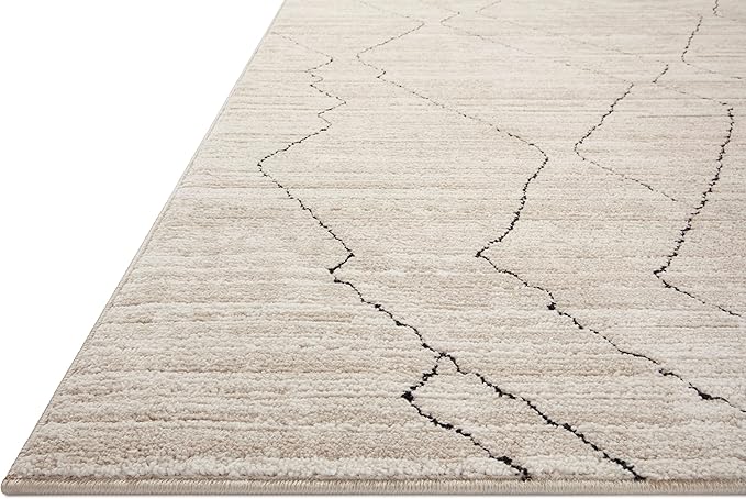 Loloi Darby Collection DAR-03 Sand/Charcoal 6'-7" x 9'-3" Area Rug