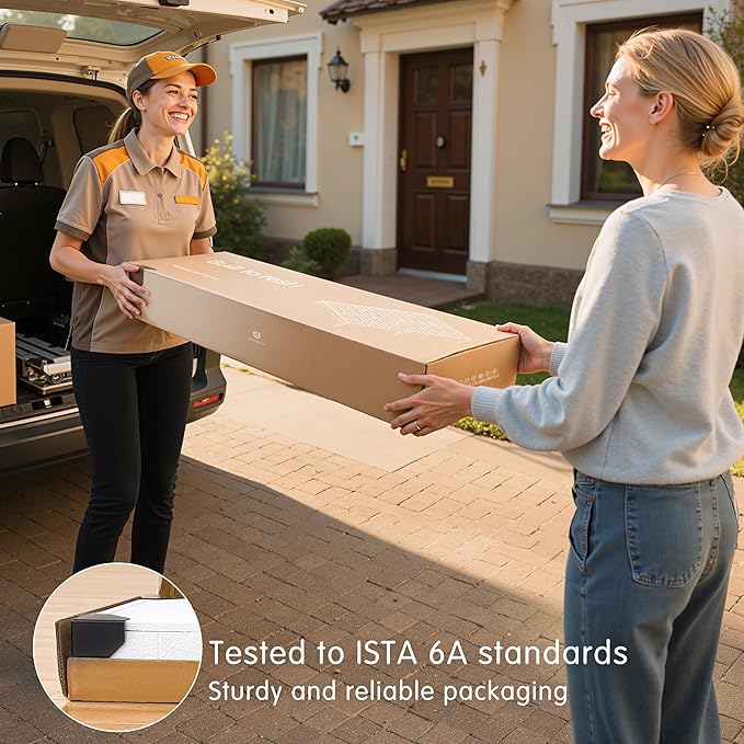 Hokway Wood King Size Bed Frame-No Wobble,Noise-Free,Easy Assembly with Precise Holes,12 in Wood Slat Support,No Box Spring Needed,Walnut