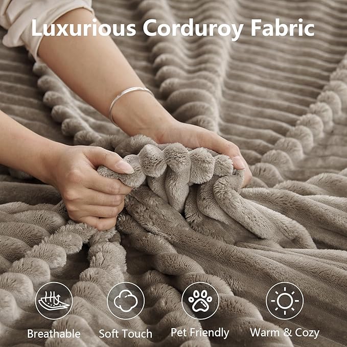 107" L-Shape Sofa with Ottoman, Modern Modular Sectional Comfy U-Shape Cloud Couch, Deep Seat, Upholstered Corduroy Sleeper Chaise Longue for Living Room Bedroom, No Assembly Required, Camel