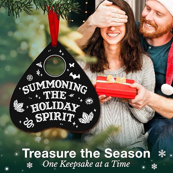 Horror Christmas Ornaments - Horror Ornaments for Christmas Tree - Witchy Decor for Creepmas, Goth Ornament for Emo, Ouija Board and Planchette Inspired