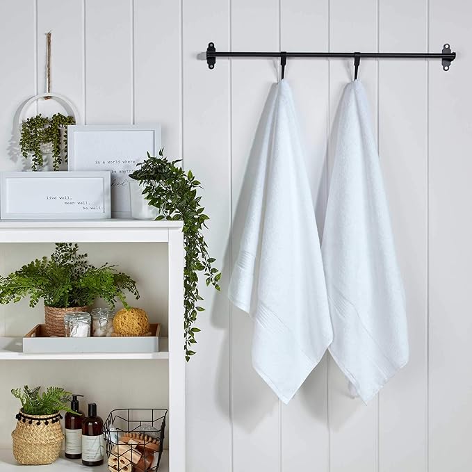 Christy Supreme Hygro 6 Piece Towel Set | White | 100% Luxury Supima Cotton | Ultra Soft | Super Absorbent | 650GSM | 2 Bath Sheets 2 Hand Towels 2 Face Cloths