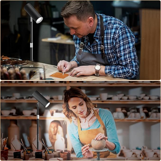 Spotlight Floor Lamp, Tall LED Standing Lamp with Remote/Touch Control, 2700K-6500K, Multi Color Changing, Reading Floor Lamp for Living Room, Bedroom, Office & Wall Art, Black RGB