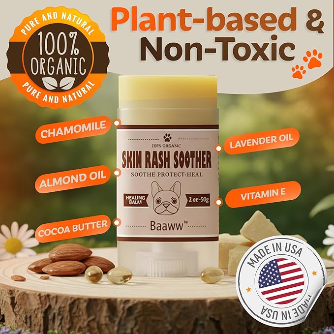 Dog Skin Irritation Treatment - Hot Spot Soother Skin Treatment for Dogs, Anti-Itch Lotion, Allergy Relief & All-Natural Rash Cream for Dogs - Soothing Relief for Dry, Itchy Coat - Balm 2oz