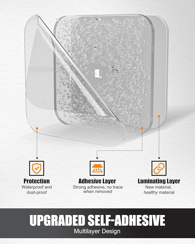 Multi-Purpose Hat Organizer (16-Pack), Strong Adhesive Hat Hooks for Wall, Two Mounting Options, White