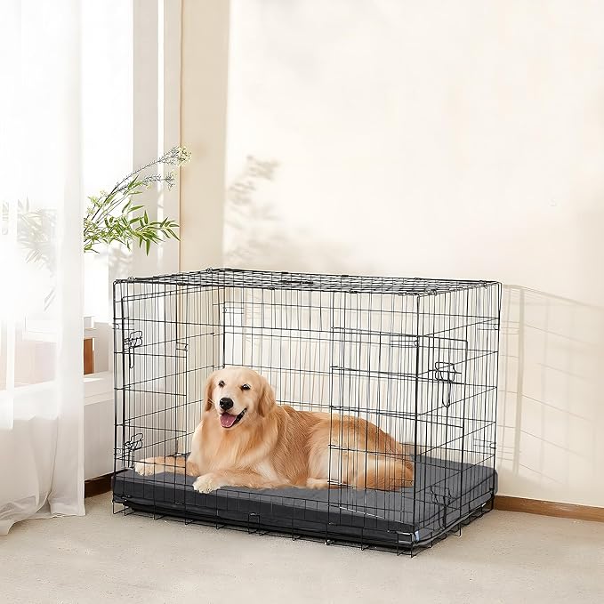 Dog Bed for XX Large Dog - Orthopedic Pet Beds with Memory Foam, Waterproof Removable Washable Cover with Non-Slip Bottom, Grey, 47" L x 29" W x 3" H
