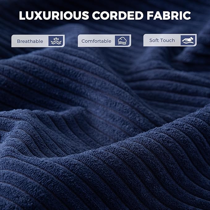 MAXYOYO Convertible Sofa Bed, Fold Out Loveseat Sleeper Sofa with Pillow, 4 in 1 Tufted Folding Couch Bed Foam Floor Couch, Lazy Chair for Living Room Bedroom Guest Room, Navy