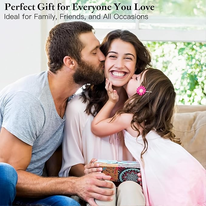 Holiday Candle Gift Set, 4 Pack Long Lasting Classic Bohemian Scented Soy Wax Candles with Fig, Lemon, Spring & Lavender Scents, Aromatherapy Candles for Home, Christmas Gifts for Everyone