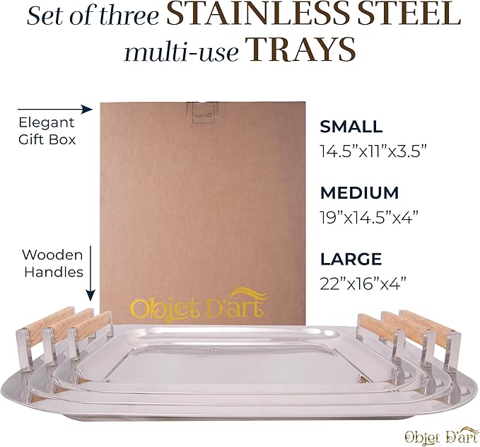 Decorative Silver Tray by Objet D’Art, Verona Beaufort Round Bar Tray for Living Room, Ottoman and Coffee Table, Trays for Candles, Liquor, and Centerpieces