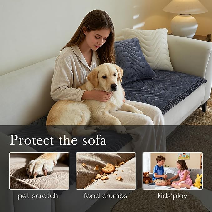 Couch Covers for 3 Cushion Couch Sofa Pet Friendly,Non-Slip Sofa Cover Washable