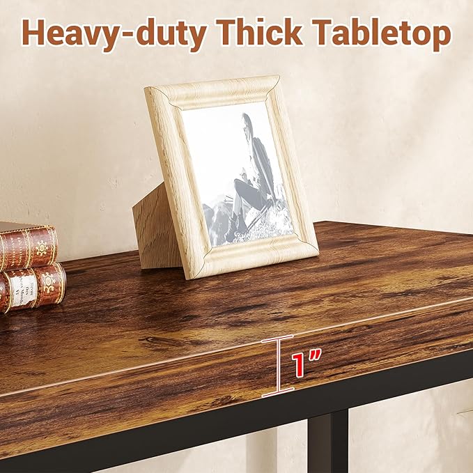 Console Table for Entryway, Narrow Entryway Table with Storage, Sofa Table with Mesh Shelves, Console Tables for Living Room, Bedroom, Hallway, Foyer (2 Tier, Rustic Brown, 47 inch)