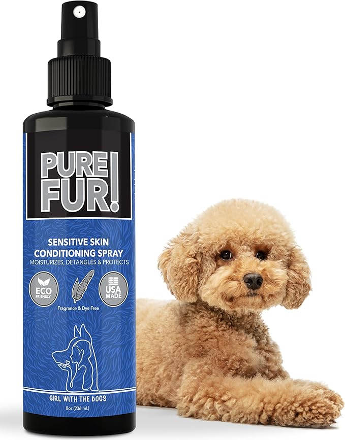 Pure Fur! by Girl With The Dogs - Made in USA - Sensitive Skin Pet Conditioning Spray, 8 oz
