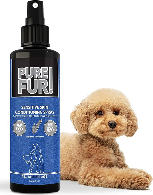 Pure Fur! by Girl With The Dogs - Made in USA - Sensitive Skin Pet Conditioning Spray, 8 oz
