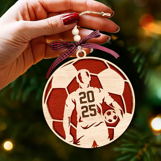 Soccer Ornaments for Christmas Tree - Perfect Soccer Gifts for Boys and Girls, Ideal Ornaments for Soccer Players and Coaches, 2025 Soccer-Ornament for Christmas Decoration