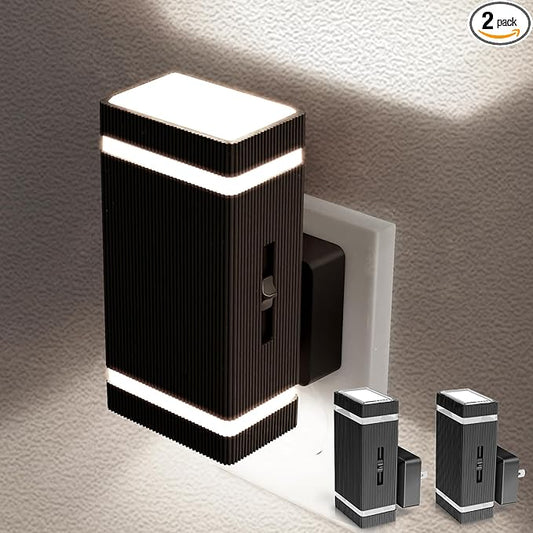 Briignite Red Motion Sensor Night Light, Dusk to Dawn Nightlights 2Pack, Dimmable Led Nightlight, Night-Light for Kids, 1W Night Lights Plug into Wall for Bedroom, Kid Room, Bathroom