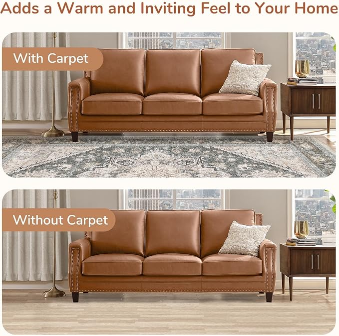 OPPODREAM Thin Entryway Rug 2x10, 2x10 Rug Runner, Washable Hallways Carpet 2 x 10 with Non Slip Backing, Low-Pile Bedside Carpet 2 x 10, Long, Faux Cashmere, Greenish Grey