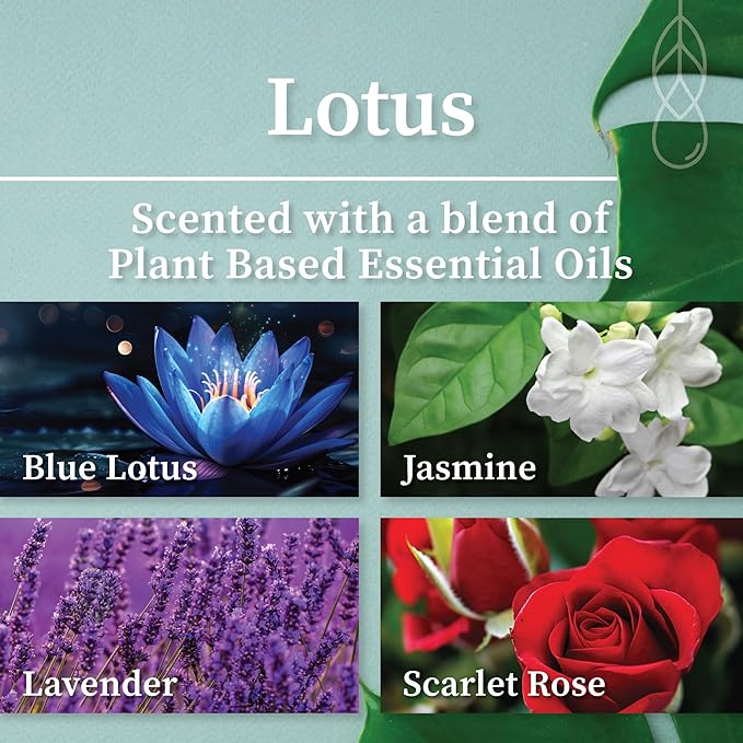 Hemlock Park Crackling Wood Wick Candle Handcrafted with Natural Coconut Wax (Standard 8 oz, Lotus Flower)