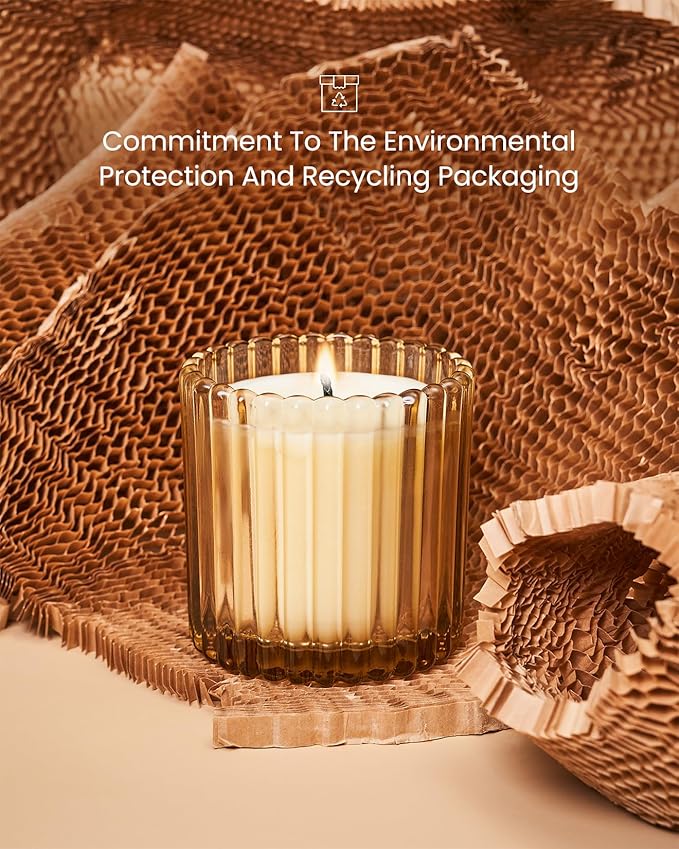 M&SENSE Soy Candles for Home Scented, Christmas Eggnog Non Toxic Candles, 9.2oz Natural Organic Clean Burning 60 Hours, Christmas Kitchen Decor Gifts for Women