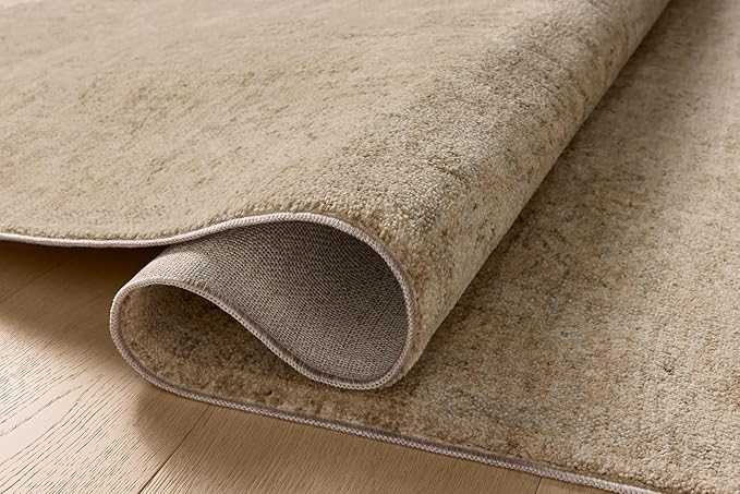 Loloi Magnolia Home by Joanna Gaines Junie Collection JUE-02 Oatmeal/Smoke 2'-0" x 3'-0", .38" Pile Height, Accent Rug