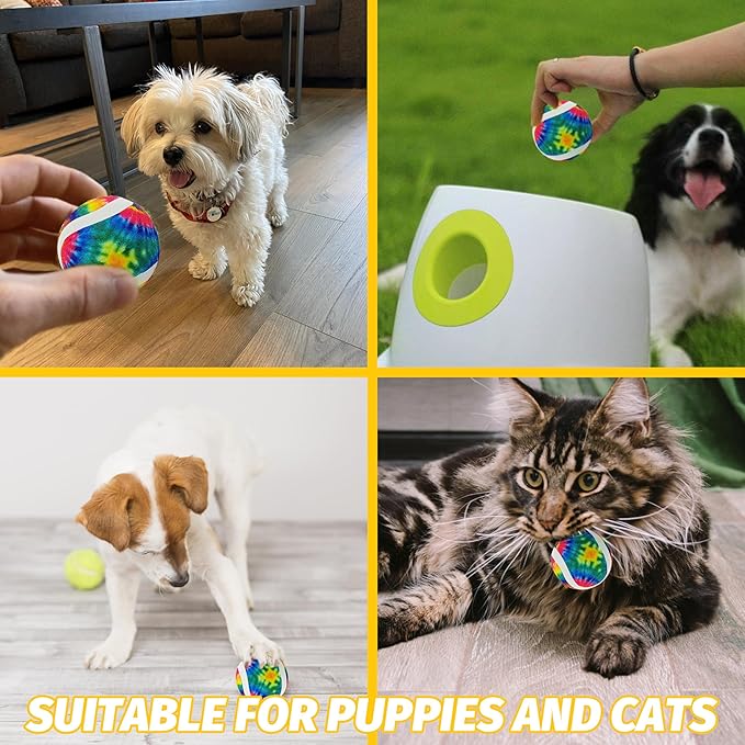 X-Small Dog Tennis Balls Dog Toys Ball 1.72" Pack of 12, Fit Ball Launchers