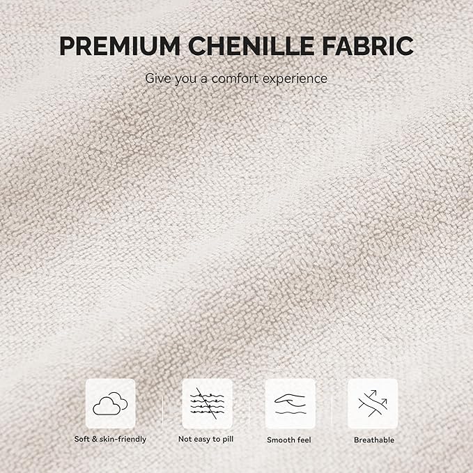 128" Oversized Modern Curved Sofa,Boneless Cloud Sectional Couch with Deep Seat,No Assembly Required Chenille Couches for Living Room,Beige,1 PCS