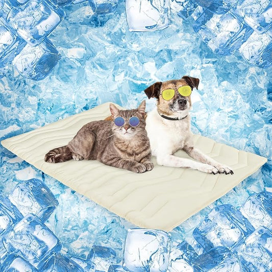 SCENEREAL Dog Cooling Mat for Crate, Thicken Self-Cooling Dog Pad Reversible (Cool & Warm), 36"x23" Pet Cool Bed for M Large XL Dogs,Kennel Sofa Mats Machine Washable, Durable Non-Toxic Gel, Outdoor