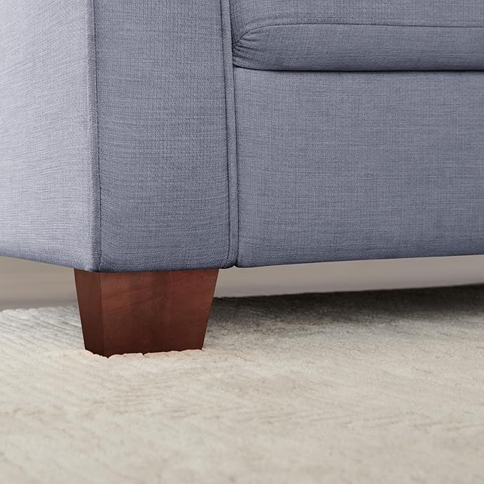 VANOMi Loveseat Couches for Living Room, Modern Sofas & Couches with Cushion & 2 Pillow, Comfy Linen Loveseat Sofa for Small Space, Office, Apartment, Light Grey