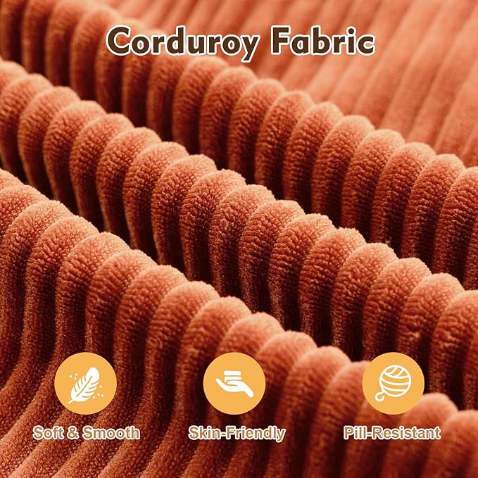 108" L Shaped Couch，Modular Sectional Sofa with Chaise，Cloud Sectional Couch with Deep Seat & Removable Pillow for Living Room,Bedroom,No Assembly Required（Brick Red）