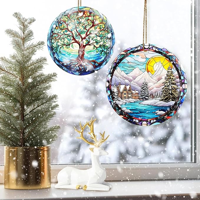 Christmas Ornament, Winter Sunrise Ornament, Christmas Decoration, Heirloom Keepsake, Holiday Ornaments 2023, Xmas Gift Exchange, Gift Idea, Christmas Tree Ornament