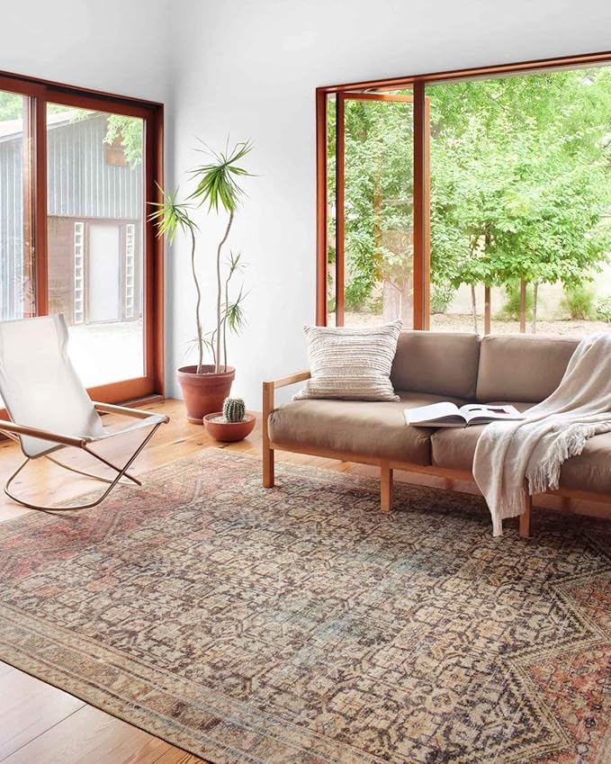 Loloi Loren Collection LQ-17 Charcoal/Multi 5'-0" x 7'-6" Area Rug