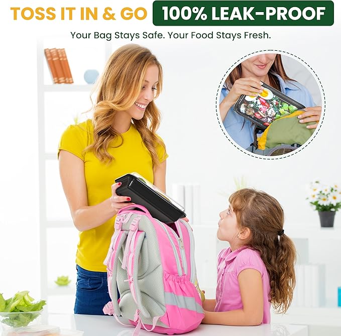 38oz Meal Prep Containers [50-Pack], Reusable Bento Box with Easy-Snap Leakproof Lids - Microwave, Dishwasher & Freezer Safe Food Storage, BPA-Free Plastic Lunch Containers (Black)