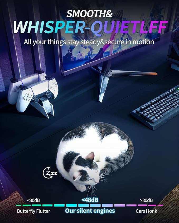 BIZUM Standing Desk Electric Adjustable Computer Desk-Stand up Desk Office Gaming Home Office Memory Desks 48x24 inches Black