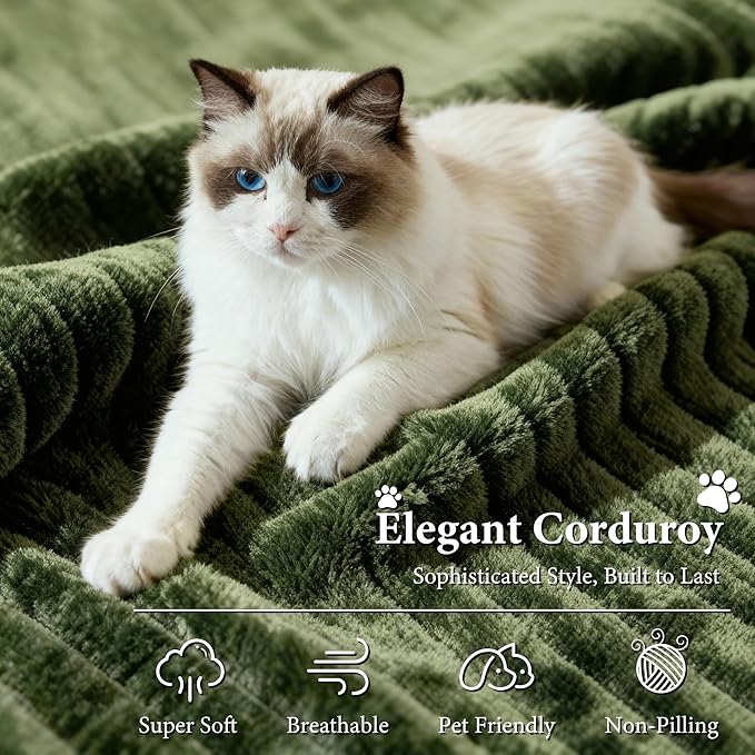 133" Couches for Living Room Deep-Seat Sectional Couch for Living Room Corduroy Boneless Couchs U-Shape Cloud Couch Flexible Modular Sectional Sofa with Chaise Lounge (Green, with Cup Holder)