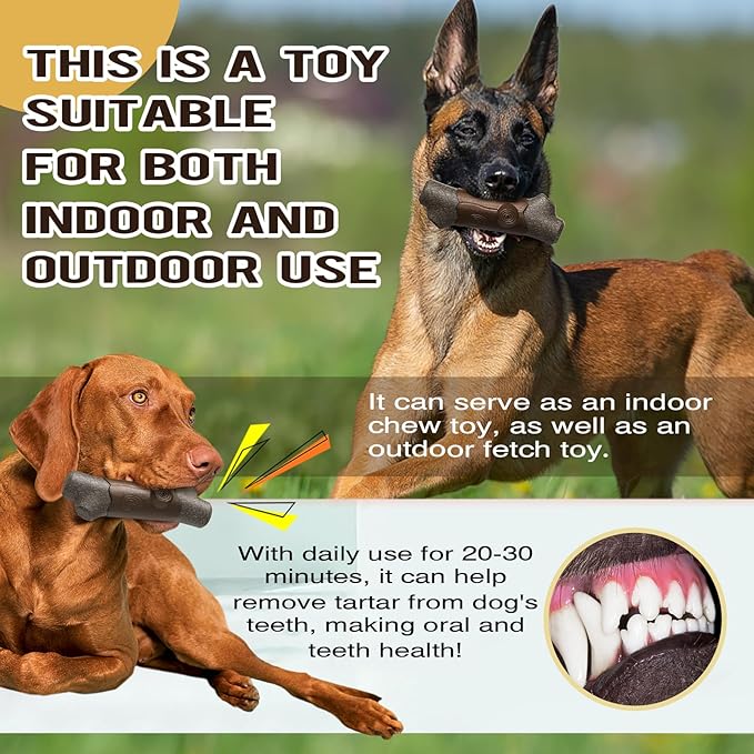 Dog Toys Chewers,Dog Chew Toy for Aggressive Chewers Branch,Squeaky Dog Toy Interactive