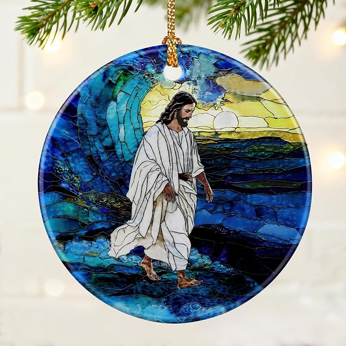 Jesus Christ Ornament | Christmas Ornaments, Christian Christmas Decorations, Hanging Ornaments for Tree | God Jesus Home Decor | Christian Gifts, Religious Gifts, Gift Exchange Ideas