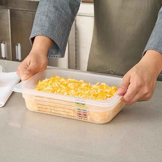 Restaurantware Food Storage Container 1 Pack of 10.3 x 6.2 x 2.5 Inches Plastic Stackable Storage Box White Reusable Label Container Dishwasher Safe For Restaurants And Kitchens