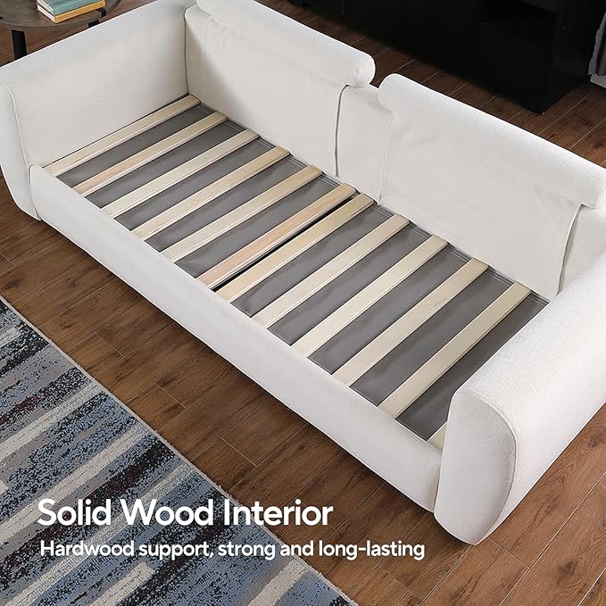 86.2" Oversize Loveseat Sofa, Chenille Loveseat, Modern Loveseat Couch with Wide Armerest, Cloud Sofa for Living Room, Bedroom and Office