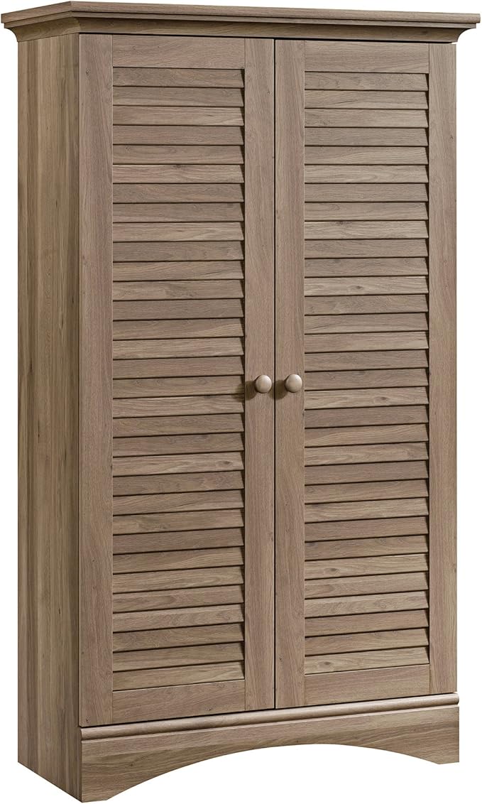 Sauder Harbor View Storage Cabinet/ Pantry Cabinet, Salt Oak finish