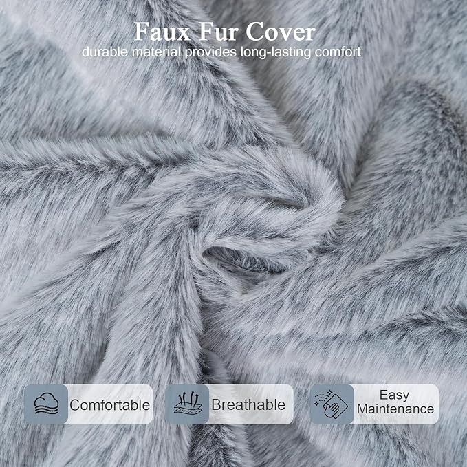 COMAX Folding Sofa Bed Queen, Foldable Couch Bed, Fold Out Futon Chair Sleeper for Adults, Convertible Floor Mattress Sofa for Bedrooom Living Room, Snow Light Grey