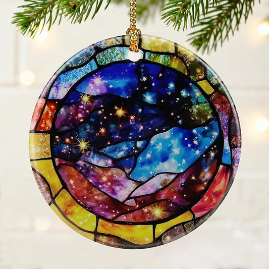 Space Milky Way Ornament | Christmas Ornaments, Christmas Decorations, Hanging Ornaments for Tree, Holiday Decor Gifts | Gifts for Astronomy Lovers & Cosmic Art Lovers | Gift Exchange Ideas