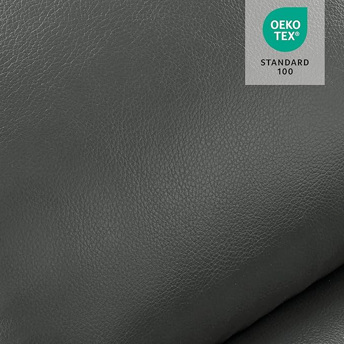 MCombo Oversized Power Lift Recliner Chair for Elderly, Lift Chair with Heat and Massage for Big and Tall, USB&Type C Ports, Cup Holders, Faux Leather R7510 (Grey, Large-Wide)