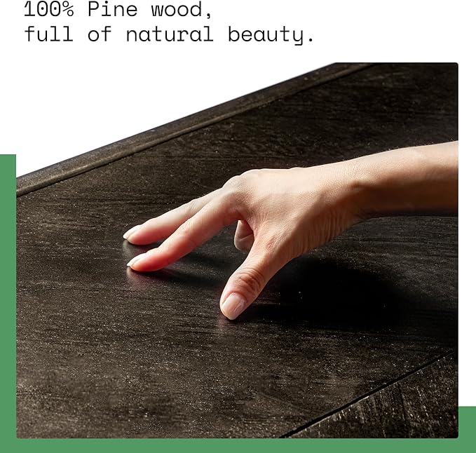 AMERLIFE Solid Wood Queen Size Bed Frame with Headboard, Rustic Style Platform Bed Frame with Under-Bed Storage, No Box Spring Needed, Noise Free, Easy Assembly, Dark Brown