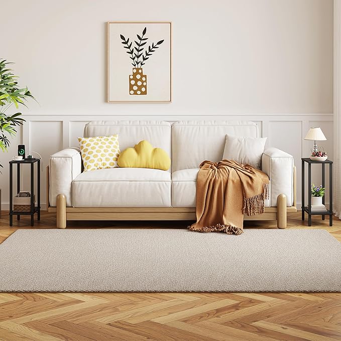 TUTOTAK Small Side Table, Narrow End Table, Skinny Sofa Table, Slim Nightstand, Couch Table, Living Room, Bed Room, Black TB01BK062